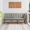 vidaXL Modułowa sofa na zewnątrz z poduszką 3 Sztuka Naturalny