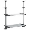 vidaXL Regał do kuchni, 50x25x(50-70)cm, aluminium