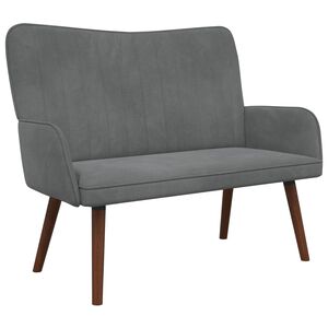 vidaXL Sofa dwuosobowa ciemnoszary 115 x 61 x 87 cm Welur