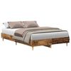 vidaXL Rama ł&oacute;żka bez materaca Stare drewno 135x190 cm Drewno klejone