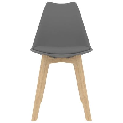vidaXL Krzesła stołowe, 4 szt., szare, plastikowe