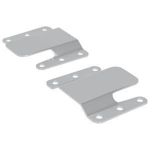 vidaXL Uchwyt montażowy natynkowy 2 pcs Srebrny 75 x 66 x 1,4 mm Stal