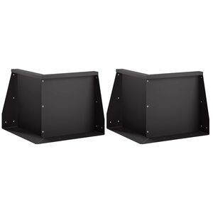 vidaXL Mur oporowy 2 szt. 50 x 50 x 30 cm Stal Czarny