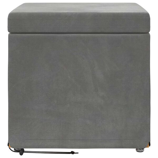 vidaXL Halka Ciemnoszary 41 x 41 x 40 cm Welur i drewno inżynieryjne