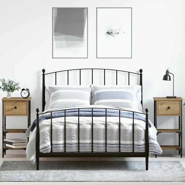 vidaXL Szafka Nocna z szufladą 2 pcs Brązowy 33.5 x 36 x 70 cm