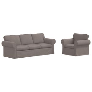 vidaXL Sofa 2 pcs Ciemnoszary 215 x 82 x 80 cm tkanina
