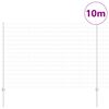 vidaXL Ogrodzenie z słupkiem Srebrny 1,5 x 10 m Stal