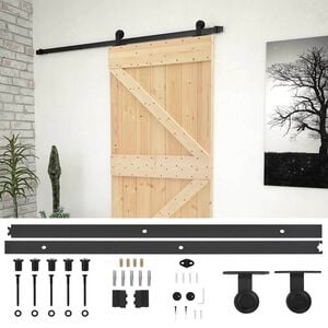 vidaXL Drzwi przesuwne 80 x 210 cm Lite drewno sosnowe