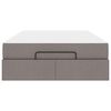 vidaXL Rama ł&oacute;żka z materacem z materacem 2 pcs Ciemnoszary tkanina