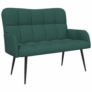 vidaXL Sofa dwuosobowa Ciemnozielony 115 x 61 x 87 cm tkanina