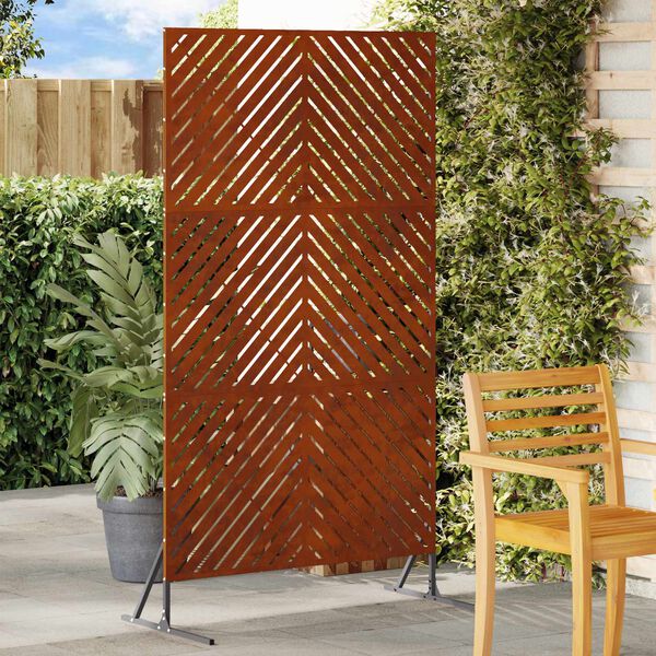 vidaXL Ekran prywatności Szary 100 x 50 x 180 cm Stal