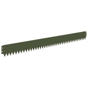 vidaXL Krawężnik do trawnika 50 szt. 103 x 10 cm Stal Oliwkowy zielony