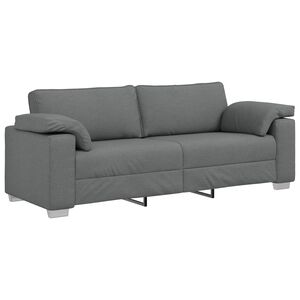 vidaXL Sofa 3-osobowa Ciemnoszary 220 cm tkanina