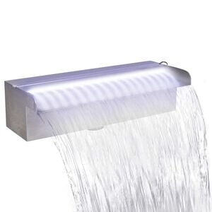 vidaXL Fontanna/wodospad do basenu, 30 cm, z oświetleniem LED