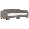 vidaXL Sofa rozsuwana z materacami, kolor taupe, 100x200 cm, tkanina