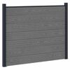 vidaXL Panel ogrodzeniowy WPC i aluminium Szary