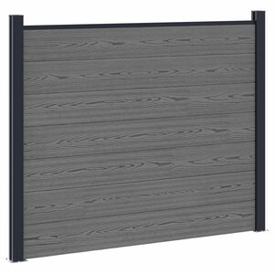 vidaXL Panel ogrodzeniowy WPC i aluminium Szary