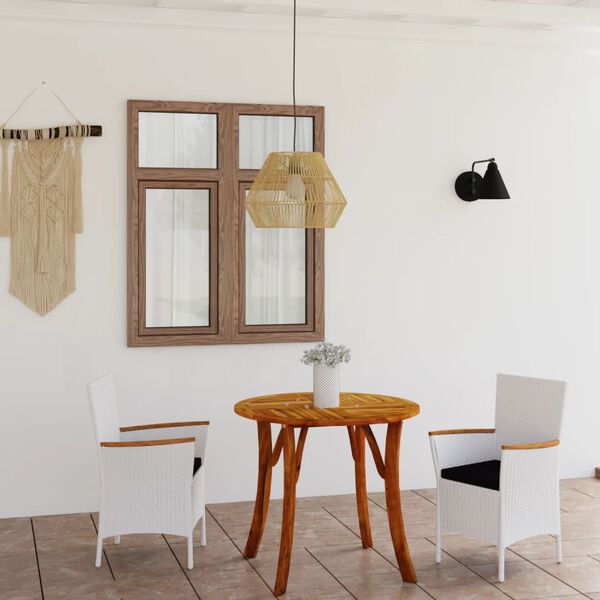 vidaXL 3-częściowy zestaw mebli ogrodowych, biały