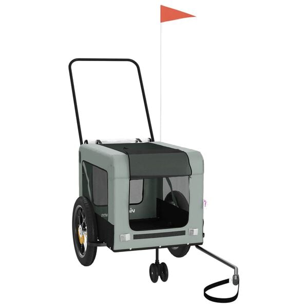 vidaXL Przyczepka rowerowa dla zwierząt, tkanina Oxford i żelazo