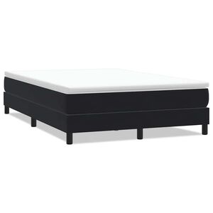 vidaXL Ł&oacute;żko Box Spring bez materaca Czarne 160x220 cm Aksamit