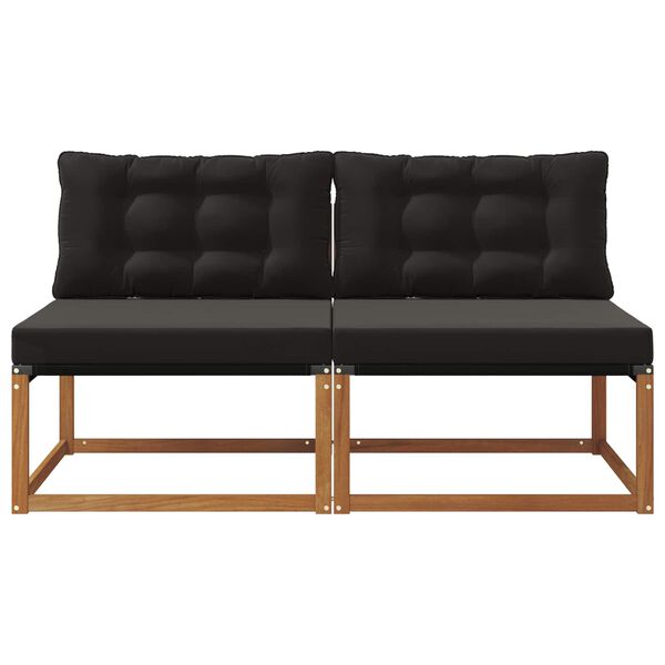 vidaXL 2 Sztuka Środkowa sofa ogrodowa Lite Drewno Akacji Naturalny