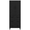 vidaXL Highboard Czarny Dąb 69,5 x 34 x 180 cm Materiał drewnopochodny