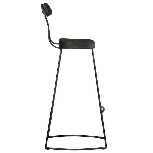 vidaXL Hokery barowe 2 szt. Czarny 49x43x103 cm Drewno lite Mango