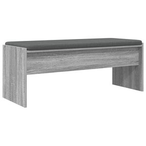 vidaXL Ławka w przedpokoju z poduszką Szary Sonoma 103 x 38 x 40 cm