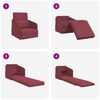 vidaXL Sofa Bed 60cm Czerwone wino tkanina