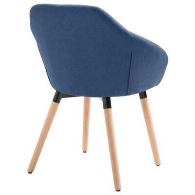 vidaXL Krzesło do jadalni, niebieskie, tapicerowane tkaniną