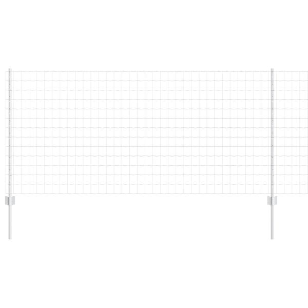 vidaXL Ogrodzenie z słupkiem Srebrny 1 x 25 m Stal