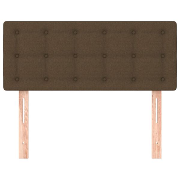 vidaXL Zagłówek do łóżka, ciemnobrązowy, 80x5x78/88 cm, tkanina