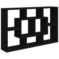 vidaXL Półka ścienna, czarna, 85x16x52,5 cm, materiał drewnopochodny