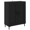 vidaXL Highboard Czarny Dąb 69,5 x 34 x 180 cm Materiał drewnopochodny
