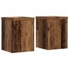 vidaXL Podstawki pod doniczki, 2 szt., stare drewno, 15x15x20 cm