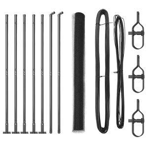 vidaXL Słupek ogrodzeniowy. Szary 10 x 1,4 m (siatka 13 mm) Stal i PVC