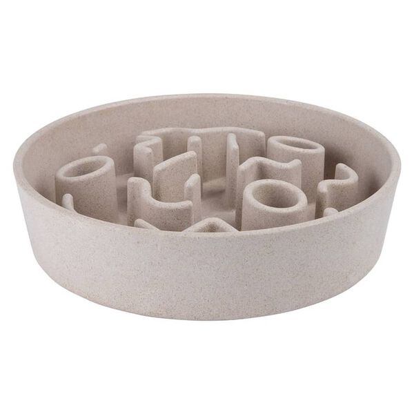 DISTRICT70 Miska spowalniająca jedzenie, bambusowa, 21 cm, merenga