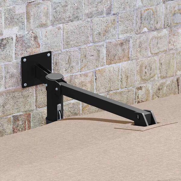 vidaXL Parasolka ogrodowa Taupe i Czarny 248.5 x 247.5 x 160 cm