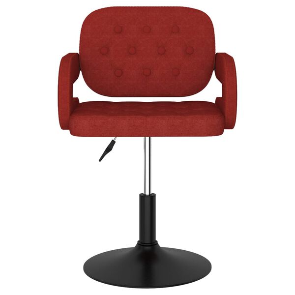 vidaXL Obrotowe krzesła stołowe, 4 szt., winna czerwień, obite tkaniną