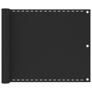 vidaXL Parawan ogrodowy HDPE 75x600 cm Antracyt