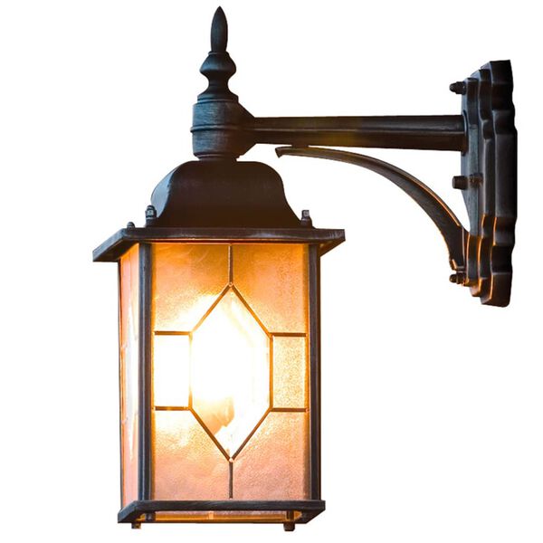 KONSTSMIDE Lampa ścienna Milano, świecąca w d&oacute;ł, czarno-srebrna