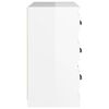 vidaXL Szafka, biała z połyskiem, 70x35,5x67,5 cm