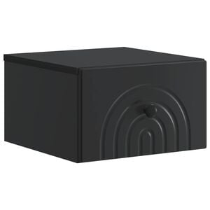 vidaXL Wisząca Szafka Nocna z szufladą Czarny 33 x 34,5 x 20 cm