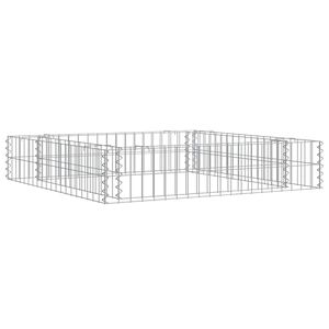 vidaXL Podwyższona donica gabionowa, galwanizowana stal, 100x100x20 cm