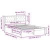 vidaXL Ramka ł&oacute;żka Jasnoszary 150 x 200 cm Lite drewno sosnowe