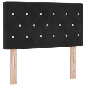 vidaXL Zagł&oacute;wek Czarny 80 cm Aksamit