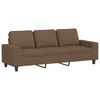 vidaXL 3-osobowa sofa z podnóżkiem, brązowy, 180 cm, tkaniną
