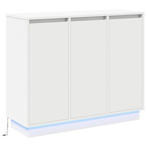 vidaXL Komoda LED Biały 90 x 32 x 75 cm Drewno inżynieryjne
