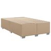 vidaXL Ł&oacute;żko typu box spring z materacem, cappuccino, 120x190cm ekosk&oacute;ra