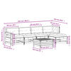 vidaXL 6-cz. zestaw mebli ogrodowych z poduszkami, lite drewno sosnowe